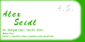 alex seidl business card